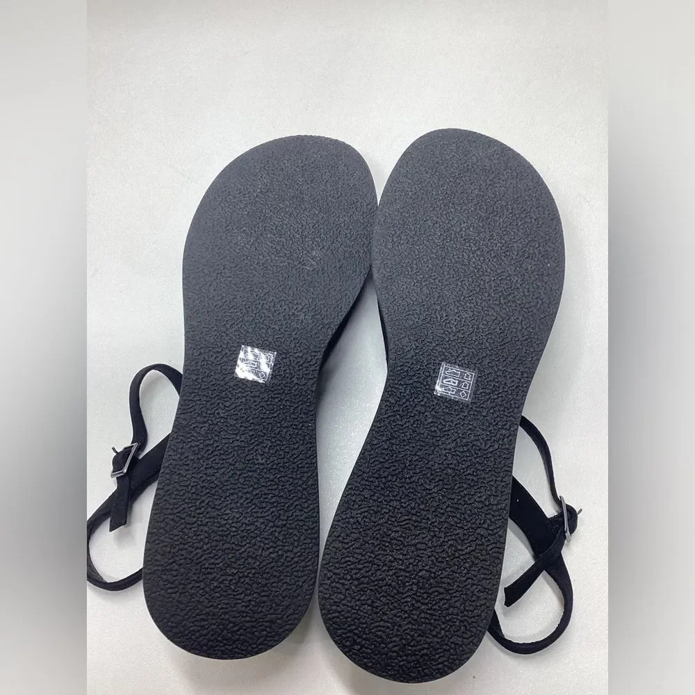 Eileen Fisher‎ Dae Black Wedge Sandal Size 9.5